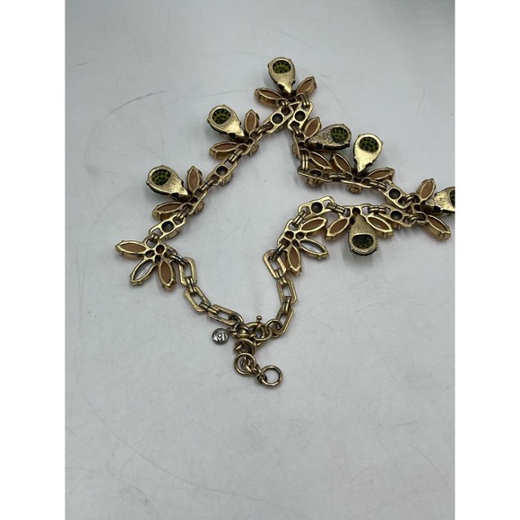 J. Crew Firefly Crystal
AB Peach Topaz Green Collar Statement Floral Necklace - Picture 15 of 16